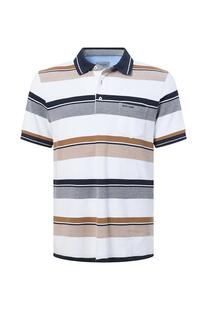 PIERRE CARDIN Polo-Shirt otter gestreift
