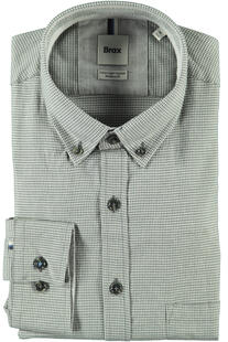 BRAX Light Flanell Hemd Daniel platin kariert Modern Fit Langarm