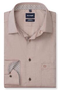 OLYMP Hemd Luxor nougat Modern Fit Langarm