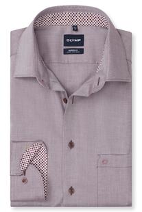 OLYMP Hemd Luxor bordeaux Modern Fit Langarm