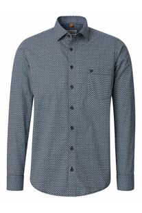 REDMOND Hemd blau Casual Fit Langarm