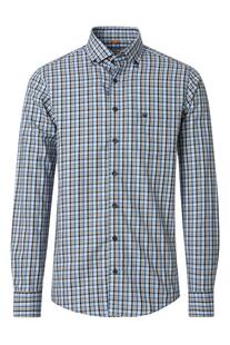REDMOND Karo Hemd blau kariert Casual Fit