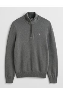 GANT Casual Troyer dark grey melange Regular Fit