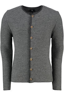 HAMMERSCHMID Strickjacke Simon grau/dunkelgrau einfarbig