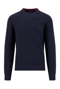 FYNCH HATTON Rundhals Pullover navy Casual Fit