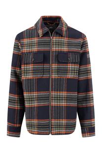 FYNCH HATTON Overshirt dark navy kariert Casual Fit