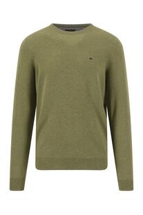 FYNCH HATTON Cashmere Rundhals Pullover moss Casual Fit