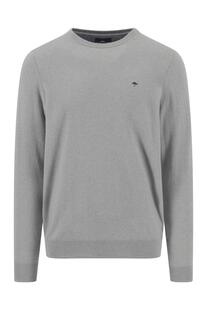 FYNCH HATTON Cashmere Rundhals Pullover silver Casual Fit