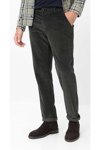 EUREX BY BRAX Flat Front Cord Hose Thilo dark olive