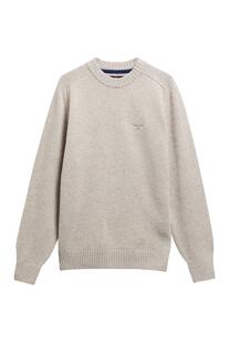 BARBOUR Rundhals Pullover Newtown light grey
