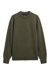 BARBOUR Rundhals Pullover Newtown mid oliv
