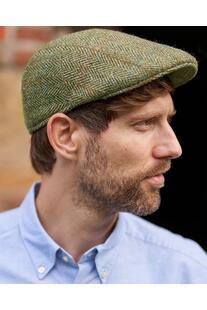 Harris Tweed M�tze Henry Cap light green kariert
