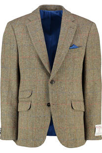 WELLINGTON OF BILMORE Harris Tweed Sakko London light green kariert