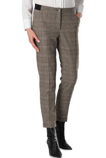 RAPHAELA BY BRAX Glencheck-Karo-Hose Pary taupe Super-Slim-Fit