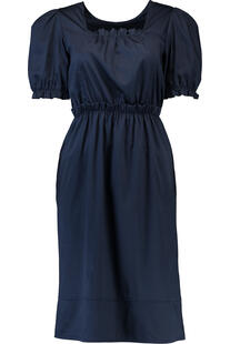 h.moser Kleid Lena marine in edler Baumwoll-Satin-Stretch Qualit�t