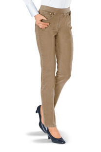 RAPHAELA BY BRAX Jeans Pamina sand Slim Fit in Schlupfform mit Rei�verschlussoptik