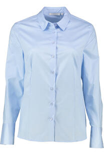 ETERNA Bluse hellblau Langarm in blickdichter Qualit�t