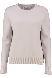 MAERZ Rundhals-Pullover natur aus hochwertiger Merinowolle