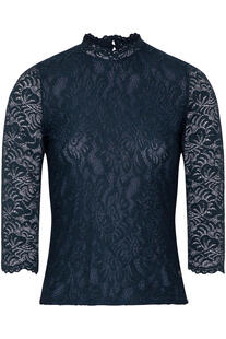 SPIETH & WENSKY Spitzenshirt Amberg marine in edler Optik
