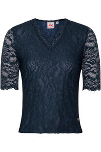 SPIETH & WENSKY Spitzenshirt Arktis marine 1/2-Arm