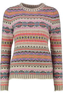 ERIBE Pullover coral  im Fair-Isle Strickmuster