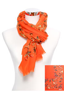 LUISE STEINER Schal orange gebl�mt aus der Luise & Lois Kollektion