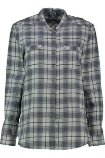 HAMMERSCHMID Flanell-Bluse Mira grau kariert in softer Natur-Qualit�t