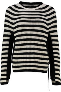 OUI Pullover RUBI schwarz Baumwolle mit Rei�verschluss