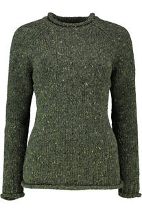 ARAN Pullover oliv im typischen Irland Aran Strick