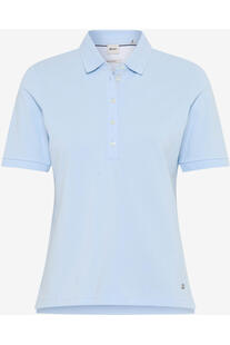 BRAX Polo-Shirt Cleo hellblau in Piqu�-Qualit�t