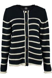 BRAX Strickjacke Ann marine  im trendigen Rippstrick