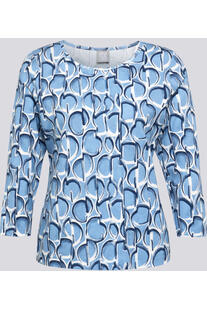 RABE Shirt hellblau gemustert 3/4-Arm
