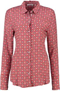 ETERNA Bluse rot gemustert Langarm