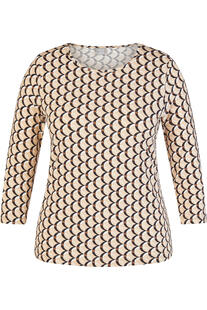 RABE Shirt mandel gemustert 3/4-Arm