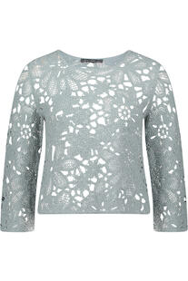 BETTY BARCLAY Pullover mint 3/4-Arm im floralen Ajourstrick