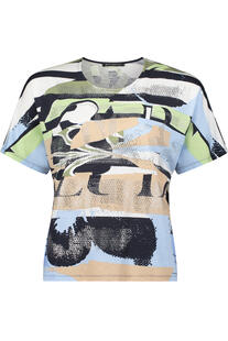 BETTY BARCLAY Shirt blue/beige gemustert