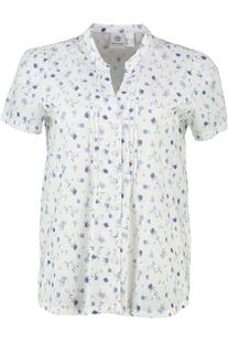 HAMMERSCHMID Bluse Ursula blau gebl�mt Kurzarm