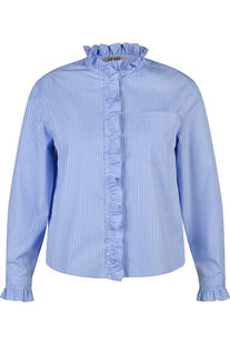LECOMTE Bluse himmel gestreift Langarm