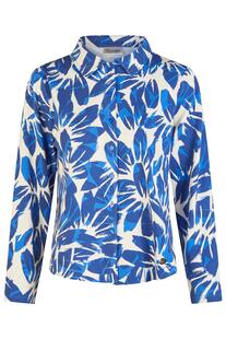 BARBARA LEBEK Jersey-Bluse ocean blue gemustert Langarm