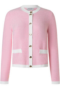 MAERZ Strickjacke Mascarpone-rose gestreift in edler Optik
