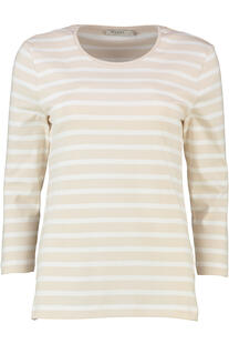 MAERZ Shirt french oak-beige gestreift in softer Baumwoll-Mixqualit�t