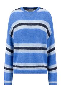 FYNCH HATTON Pullover pacific blue gestreift in softer Woll-Mixqualit�t