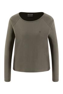 FYNCH HATTON Sweatshirt dusty green gestreift