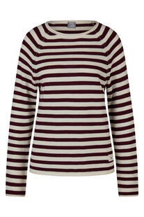 RABE Strickpullover merlot gestreift