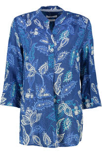 BRAX Leinen-Bluse Velvet Blau