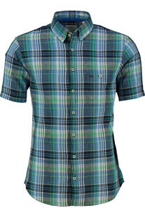 BRAX Hemd balance kariert Modern Fit Kurzarm