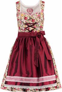 SPIETH&WENSKY Dirndl Gea rosa/dunkel rot