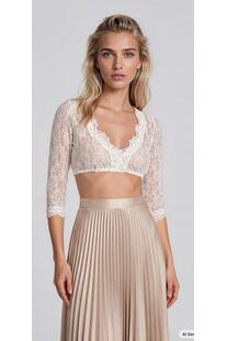 KR�GER MADL Dirndlbluse ecru 3/4-Arm Cassandra