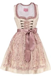 KR�GER MADL Mini Dirndl beige gebl�mt Milano