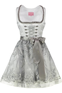 KR�GER MADL Mini Dirndl grau gebl�mt 419468